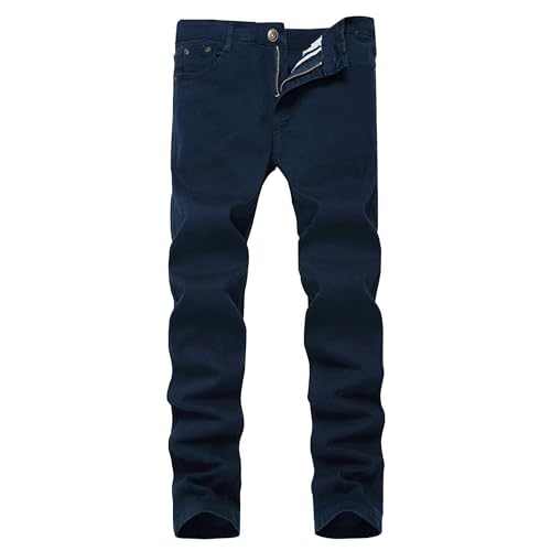 WULFUL Herren Skinny Slim fit Stretch Jeans mit geradem Schnitt 28w x 31l Marine blau von WULFUL