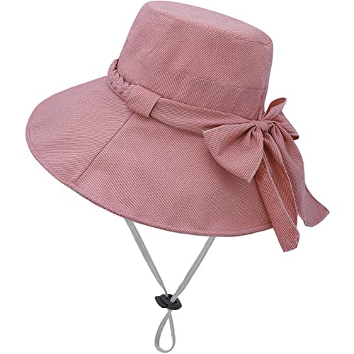 WULIQIUQIU Damen-Sonnenhut mit breiter Krempe, verstaubar, UV-Sonnenschutz, Fischerhut, Strandkappe, Rosa, Einheitsgröße WULIQIUQIU Damen-Sonnenhut mit breiter Krempe, verstaubar, UV-Sonnenschutz, Fischerhut, Strandkappe, Rosa, Einheitsgröße von WULIQIUQIU