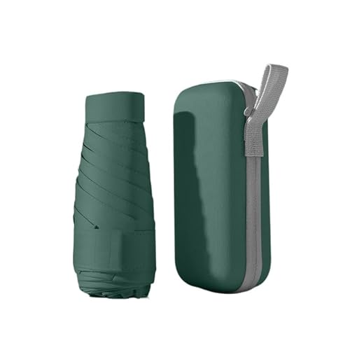 WULUN Kompakter Regenschirm,6 Rippen Regenschirm Sturmfest Klein Taschenschirm Windfest UV Schutz Ultraleicht Regenschirm Faltbarer Reiseschirm Faltbar Robust Mini Umbrella für Sonne und Regen von WULUN