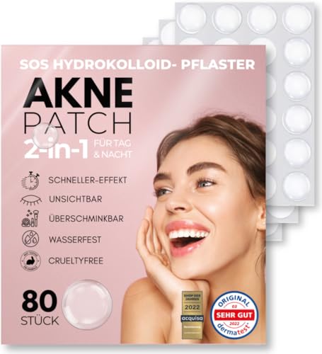 WUNDERTAPE Akne-Patches, Anti-Pickel-Pflaster Pimple Patch (80 Stück) von WUNDERTAPE