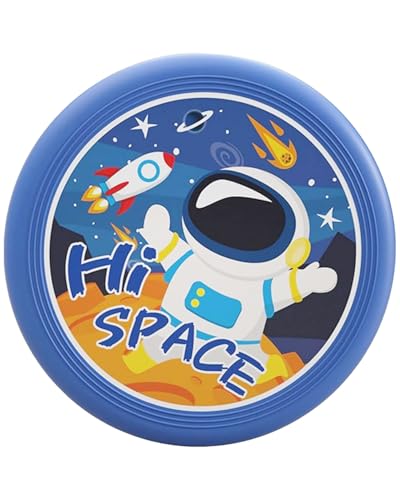 WUNZILO 1 Stück flving disksscheibe für Kinder Softe Wurfscheibe Weiches flving disksscheibe Verdickte mit Cartoon,Astronaut, Muster für Kinder Sport, Durchmesser 20 cm von WUNZILO