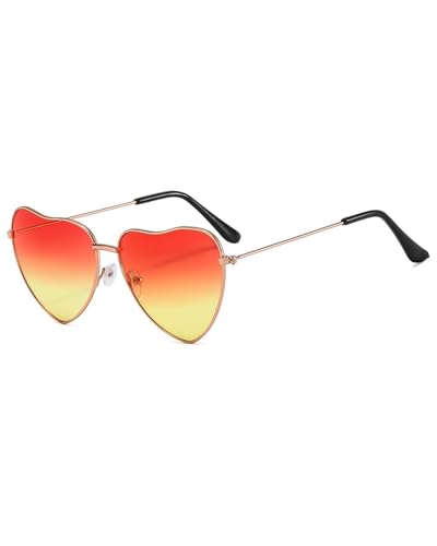 WUNZILO 1 pcs Herzbrille Orange Rosa Herz Brille Aperol Lillet Hippie Pink Partybrille 70er 80er Jahre Accessoires Damen Herren für Fasching Karneval JGA Sommer Geburtstag 70s 80s Geschenk WUNZILO 1 pcs Herzbrille Orange Rosa Herz Brille Aperol Lillet Hippie Pink Partybrille 70er 80er Jahre Accessoires Damen Herren für Fasching Karneval JGA Sommer Geburtstag 70s 80s Geschenk von WUNZILO