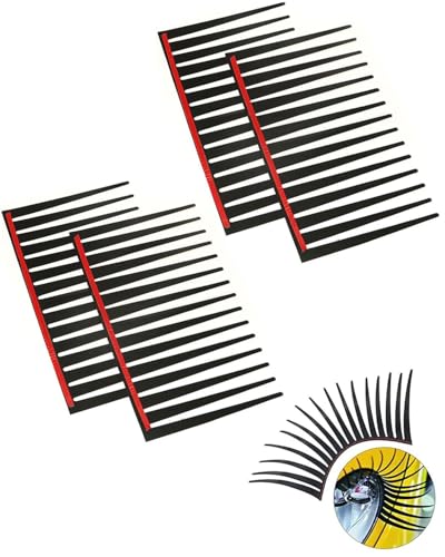 WUNZILO 2 Paare Auto Scheinwerfer wimper Aufkleber Eyelashes Car Sticker 3D Auto Wimpern Vinly Aufkleber Autotattoo Wimpern Scheinwerfer Wimpern dekorativen für Aufkleber lustige Auto Kopflampen von WUNZILO