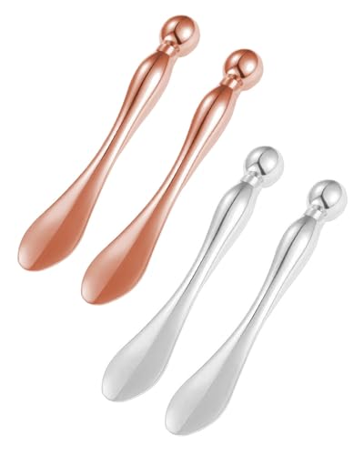 WUNZILO 4 pcs Augen Massage Zauberstab Lifting & Firming Beauty Wand Zinklegierung Massage Augencreme Löffel Essenz Einführung Wand von WUNZILO