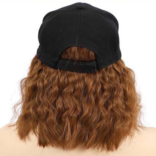 WUODHTW Baseball Cap Perücken für Damen Hut Bobo Kopf Perücke Frauen Verstellbare Ente Zunge Hut Perücke Sun Hut Perücke von WUODHTW