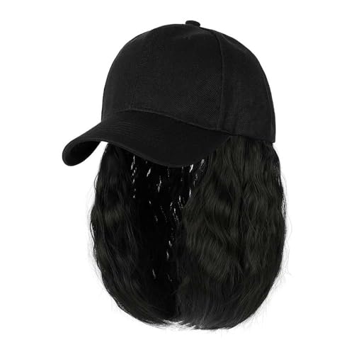 WUODHTW Baseball Cap Perücken für Damen Hut Bobo Kopf Perücke Frauen Verstellbare Ente Zunge Hut Perücke Sun Hut Perücke von WUODHTW