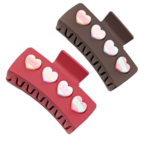 WUODHTW Damen Stirnband Stirnband Valentinstag Hoop Rosa Liebe Haarspange Breiter Rand Stirnband Greifclip Hai Clip von WUODHTW