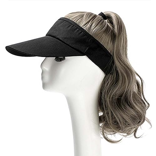 WUODHTW Pferdeschwanz Perücke Baseball Cap Perücke Frauen wellige lange Haare Perücke Golf Baseball Cap Perücke von WUODHTW