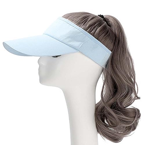 WUODHTW Pferdeschwanz Perücke Baseball Cap Perücke Frauen wellige lange Haare Perücke Golf Baseball Cap Perücke von WUODHTW