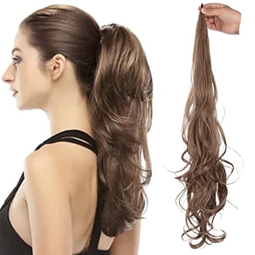 WUODHTW Ponytail Extension Flexible Wrap Around Haar Ponytail Haarteil Lange Wellige Lockige Ponytail Haarverlängerungen Für Frauen von WUODHTW