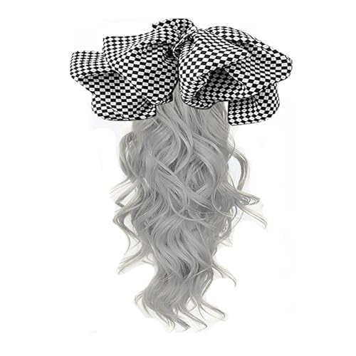 WUODHTW Ponytail Extension Pferdeschwanzverlängerung Wellige Locken Pferdeschwanz Haarverlängerung 45cm lange lockige Krallen Clip in Pferdeschwanz für Frauen von WUODHTW