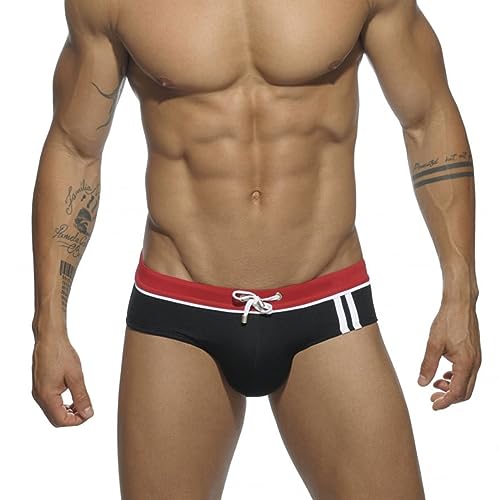 WUOJI Herren Schwimmhose Wassersport Badehose Männer Schwimmen Slip Surfshorts Badeanzug Trunk Badeshorts Badehosen,X-Large von WUOJI