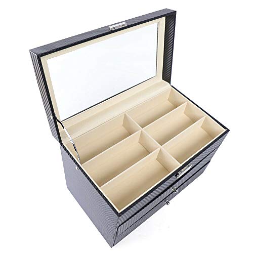 WUPYI2018 Brillenbox zur Aufbewahrung von 18 Brillen, Brillendisplay Brillenorganizer Brillenaufbewahrung mit Schaufenster aus Glas Präsentation Showcase, 35 x 21 x 24.5 cm WUPYI2018 Brillenbox zur Aufbewahrung von 18 Brillen, Brillendisplay Brillenorganizer Brillenaufbewahrung mit Schaufenster aus Glas Präsentation Showcase, 35 x 21 x 24.5 cm von WUPYI2018
