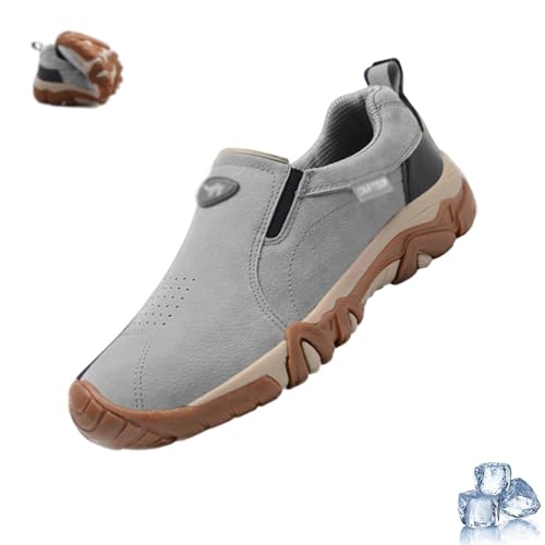 Bequeme orthopädische Wanderschuhe für Herren, bequem, leicht, 2024, wasserdichte Steigbügelschuhe, Freizeit-Sneaker, grau, 41. von WUQILONGBANG