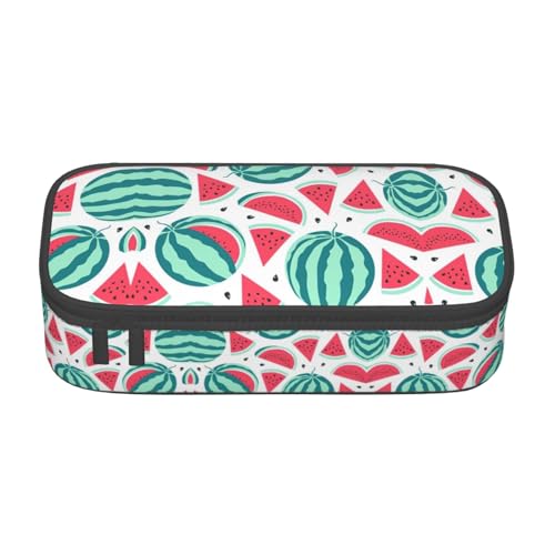 Federmäppchen mit Reißverschluss und Früchten, Wassermelonen-Druck, für Teenager, Mädchen, Jungen, Make-up-Tasche, Damen, Schule, Schreibwarenzubehör von WURTON