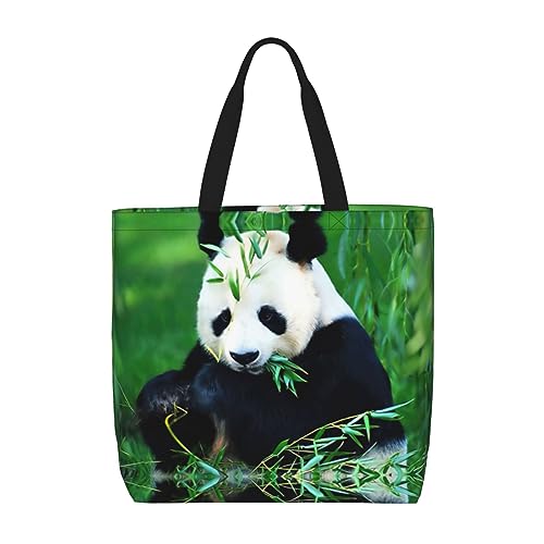 Pier Print Tote Bag Ästhetische Für Frauen, Lehrer, Wasserdichte Wiederverwendbare Einkaufen Strandtaschen, panda, Einheitsgröße von WURTON