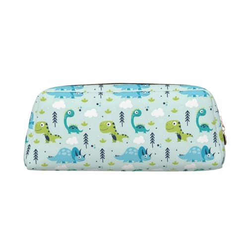 WURTON Federmäppchen mit Dinosaurier-Muster, multifunktionales Federmäppchen, Büro, stilvoll, mit Reißverschluss von WURTON