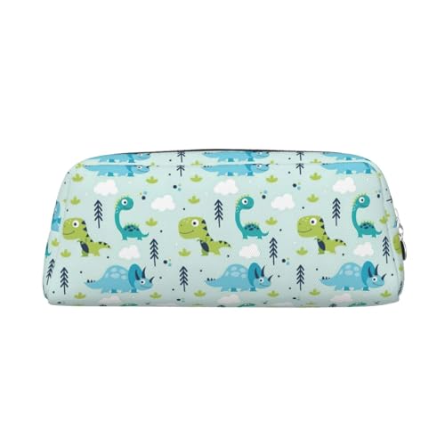 WURTON Federmäppchen mit Dinosaurier-Muster, multifunktionales Federmäppchen, Büro, stilvoll, mit Reißverschluss von WURTON