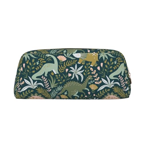 WURTON Federmäppchen mit niedlichem Dinosaurier-Druck, multifunktionales Federmäppchen, Büro, stilvolle Reißverschlusstasche von WURTON