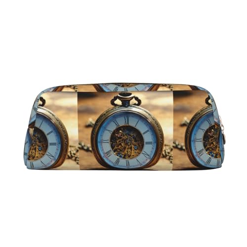 WURTON Gears Clock Federmäppchen, multifunktional, mit Reißverschluss, bronzefarben von WURTON