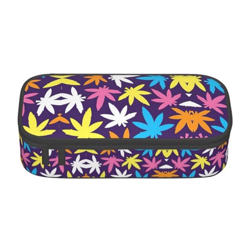 WURTON Helle Bunte Weed Muster Drucken Bleistift Fall für Jungen Mädchen Stift Taschen Große Kapazität Bleistift Beutel Bürobedarf WURTON Helle Bunte Weed Muster Drucken Bleistift Fall für Jungen Mädchen Stift Taschen Große Kapazität Bleistift Beutel Bürobedarf von WURTON