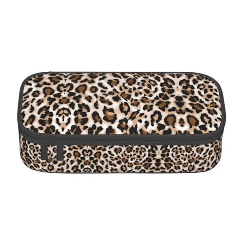 WURTON Leopard print 1 Print Bleistift Fall für Jungen Mädchen Stift Taschen Große Kapazität Bleistift Beutel Bürobedarf von WURTON