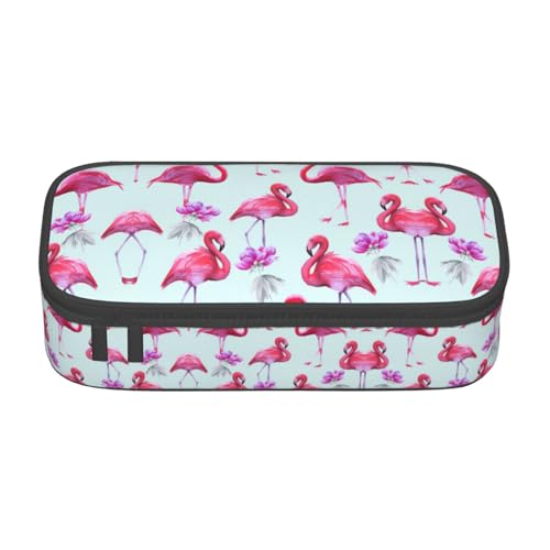 WURTON Rosa Flamingos Drucken Bleistift Fall für Jungen Mädchen Stift Taschen Große Kapazität Bleistift Beutel Bürobedarf von WURTON