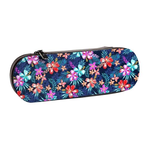 WURTON Stilvolles Leder-Federmäppchen mit Blumenmuster, kompakt und vielseitig, Stifteetui aus Leder von WURTON