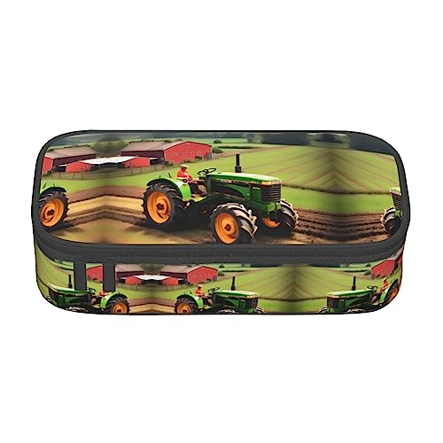 WURTON Traktor Bauernhof Muster Druck unisex Reißverschluss Große Kapazität Bleistift Fall Kleine Stift Tasche Erwachsene Kosmetik Make-up Tasche Bürobedarf von WURTON