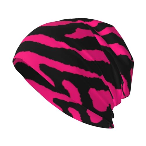 Zebra Tiger Leopard Pink Print Beanie Hat Erwachsene Skull Cap Warm Casual Knit Hat Fashion Streetwear Outdoor Beanies, Zebra Tiger Leopard Pink, Einheitsgröße Zebra Tiger Leopard Pink Print Beanie Hat Erwachsene Skull Cap Warm Casual Knit Hat Fashion Streetwear Outdoor Beanies, Zebra Tiger Leopard Pink, Einheitsgröße von WURTON