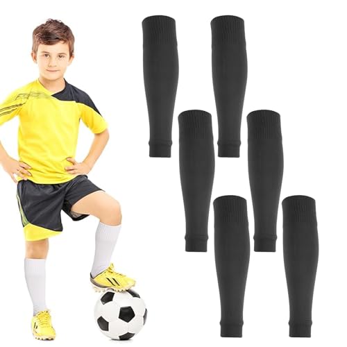 3 Paar Stutzen Kinder Fußball,Trainingssocke Fußball Sleeves Tubes Sportsocken,Schwarz Fußball Stutzen Kinder,Atmungsaktiv und Elastisch Schienbeinschoner Socken Kinder,Geeignet für Jungen und Mädchen 3 Paar Stutzen Kinder Fußball,Trainingssocke Fußball Sleeves Tubes Sportsocken,Schwarz Fußball Stutzen Kinder,Atmungsaktiv und Elastisch Schienbeinschoner Socken Kinder,Geeignet für Jungen und Mädchen von WUSANNA