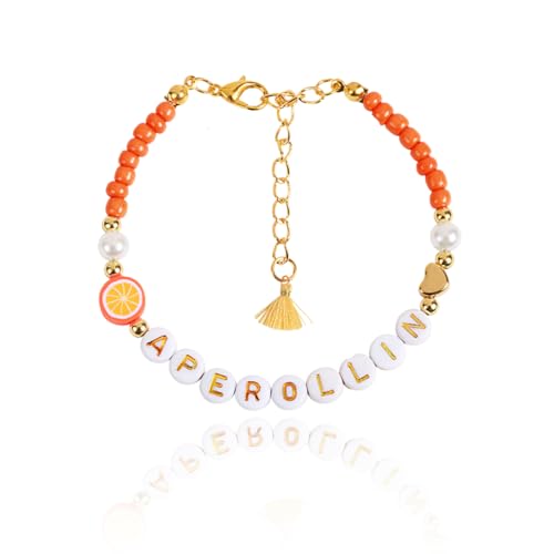 WUSJCOF 1 Stück Aperol Geschenke Frau – 1 Aperol Armbänder, Aperol Deko (für Freundin, Kollegen, Familien) von WUSJCOF