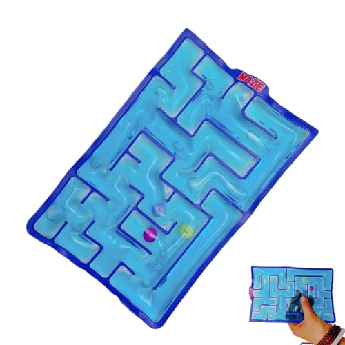 WUSJCOF 1 Stück Gelgefüllte Labyrinth Sensorik Spielzeug, Anti-Stress Spielzeug für Kinder und Jugendliche, Fidget Squishy Toy, Beruhigend bei Stress und Angst (Blau) von WUSJCOF