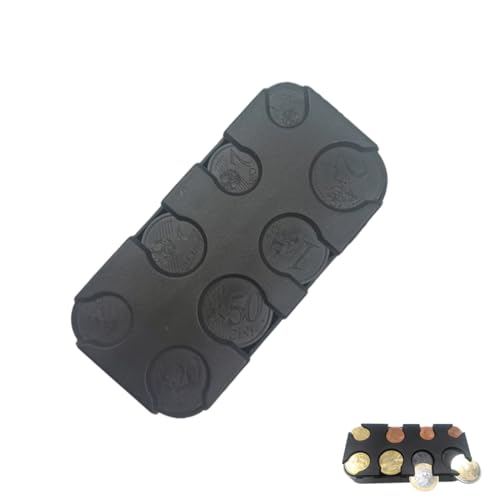 WUSJCOF 1 Stück Münzen Aufbewahrung Euro Münzhalter Münzsortierer Münzsammler Münzspender Münzbox Für Auto, Taxi 8 Fächer von 2 Euro bis 1 Cent (Schwarz) von WUSJCOF