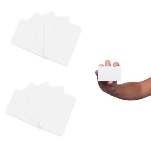 WUSJCOF 10er-Packung PVC-ID-Blankokarten Plastikkarten (weiß 85,5 x 54 mm) von WUSJCOF