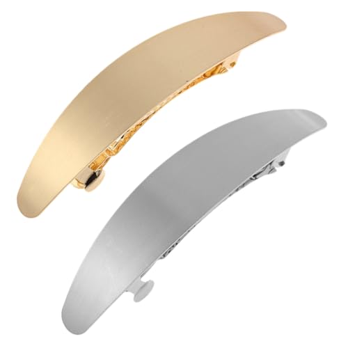 WUSJCOF 2 Stück Haarspangen Damen Vintage Französische Haarspangen für Dünnes Haar und Dickes Haar, Automatische Haarspangen, lang Basic Haar Clips von WUSJCOF