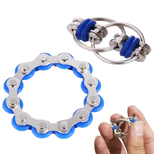 WUSJCOF 2 Stück Stressabbau Spielzeug Stressabbaukette Unendlicher Flip Chain Flippy Chain Game Set Zum Abbau von Spannungen und Stress (für Kinder mit ADHS) von WUSJCOF
