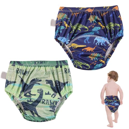WUSJCOF 2-teilig Wiederverwendbare, Verstellbare, Waschbare Baby Schwimmwindel für Kleinkinder von 0 bis 3 Jahren von WUSJCOF