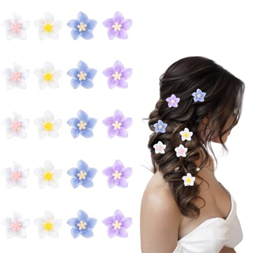 WUSJCOF 20 Stück Bunte Haarblumen Haarklammern Kommunion Hochzeit Mädchen Damen 4 Zeremonie Accessoires von WUSJCOF