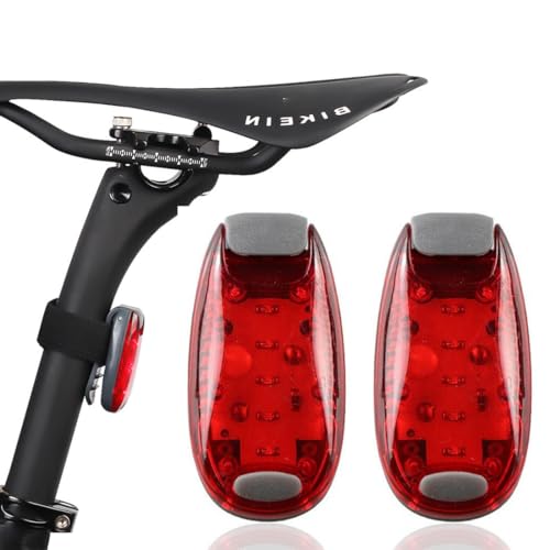 WUSJCOF 2er Set Sicherheitslicht, Blinklicht für Schulranzen, Clip Reflektor Rucksack Licht, Lauflicht, Sicherheit Licht für Kinder, Jogger und Kinderwagen von WUSJCOF