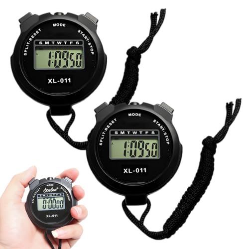 WUSJCOF 2pcs Stoppuhr Einfach: Start - Stopp & Reset EIN- & Ausschaltbar Großes einzeiliges Display Spritzwasserfest Sport, Hobby, Freizeit Für Kinder geeignet WUSJCOF 2pcs Stoppuhr Einfach: Start - Stopp & Reset EIN- & Ausschaltbar Großes einzeiliges Display Spritzwasserfest Sport, Hobby, Freizeit Für Kinder geeignet von WUSJCOF