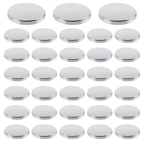 WUSJCOF 30 Stück Neodym-Magnete Mini-Haftmagnete Runde selbstklebende starke Magnete für Whiteboard Kühlschrank Foto Basteln (10x1,5 mm) von WUSJCOF
