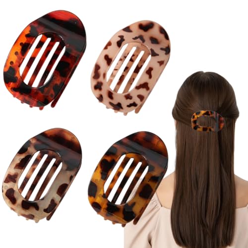 WUSJCOF 4 PCS Haarspangen für Frauen, stark haltende Haarspangen, flache Haarspangen für Frauen, dünne Haarspangen, seitliche Haarspangen von WUSJCOF