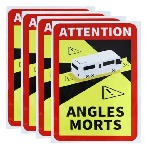 WUSJCOF 4 PCS Wohnmobil Blindpunkt Aufkleber, Blind Spot Stickers for Motorhomes and Buses, (17 x 25 cm) von WUSJCOF
