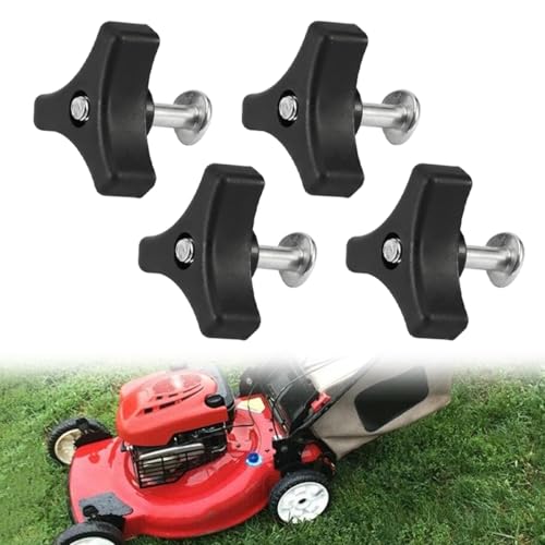 WUSJCOF 4 Stück Rasenmäher-Dreieck Schraube Mutter, Rasenmäher-Griff-Flügelmutter, Gartenwerkzeuge für Rasenmäher, Rasenmäher Griff Knöpfe Mutter Bolt, Passend für Die Meisten Rasenmähermodelle von WUSJCOF