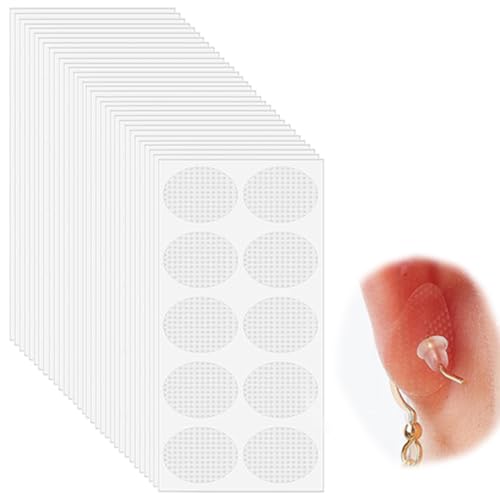 WUSJCOF 400 Aufkleber Ohrringe Abkleben Sport Ohrringschutz FüR Gedehnte Oder Eingerissene OhrläPpchen Reduziert Die Belastung Der Ohrringe Kinder (Durchsichtiger) von WUSJCOF