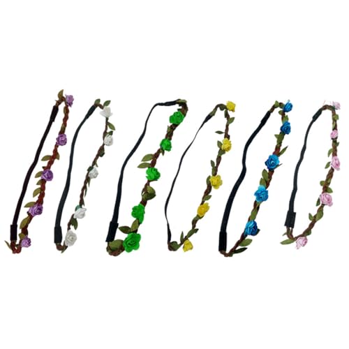 WUSJCOF 6 Stück Hochzeit Rose Blume Krone Stirnband, Simulationsblume Braut Stirnband, Blumen Haarreif für Reisefotografie, Festival Hochzeit und Party, Damen, Mädchen WUSJCOF 6 Stück Hochzeit Rose Blume Krone Stirnband, Simulationsblume Braut Stirnband, Blumen Haarreif für Reisefotografie, Festival Hochzeit und Party, Damen, Mädchen von WUSJCOF