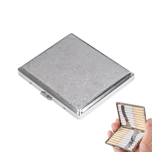 WUSJCOF Cigarette Case for 20 Cigarettes, Metal Zigarettenetui with Snap Closure,Edelstahl Zigarettenbox, Zigarettenbox for Pants and Shirt Pockets von WUSJCOF