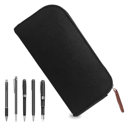 WUSJCOF Filz Mäppchen Kosmetiktasche Multifunktions Briefpapier Beutel Federmäppchen für Stifte Bleistifte Gel-Stift Markierungen Schulbedarf von WUSJCOF