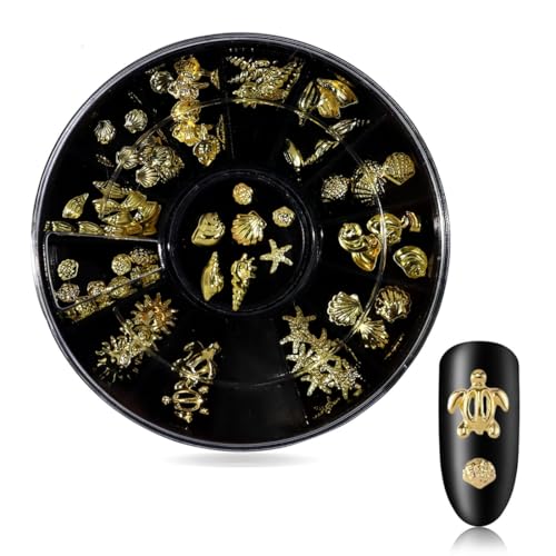WUSJCOF Nail Charms Gold,Nail Art Charms, 3D Gold Seesterne Shell Nail Art Dekoration, 3D Acryl Ocean Nail Gems für Frauen Acryl Nagel Ozean WUSJCOF Nail Charms Gold,Nail Art Charms, 3D Gold Seesterne Shell Nail Art Dekoration, 3D Acryl Ocean Nail Gems für Frauen Acryl Nagel Ozean von WUSJCOF